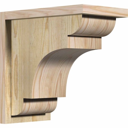 Ekena Millwork New Brighton Rough Sawn Corbel w/Backplate, Douglas Fir, 8"W x 14"D x 14"H COR08X14X14NEB01RDF